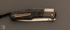   Couteau "  Fif23 by CKF " zirconium et fibre de carbone marble par CKF Knives et Philippe Jourget