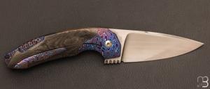   Couteau  "  Maximus " custom par Thierry Savidan - Mokuti et Carboquartz