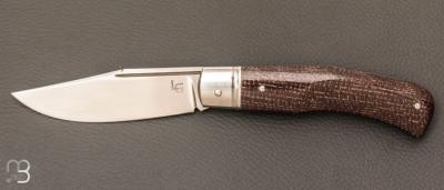  Couteau " Pièce unique " custom par Laurent Gaillard - Micarta et 14c28N