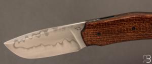   Couteau  "  custom " par Guy Poggetti - Micarta et lame en acier C130