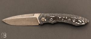  Couteau " Petit Duc "  custom par Nicolas Kowal - Fibre de carbone "Whitestorm" et lame en RWL34