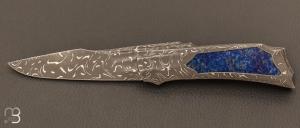   Couteau " Windowframe " de Alain & Joris Chomilier - Lapis Lazuli et damas de Chad Nichols
