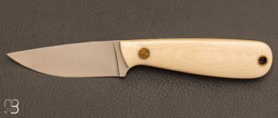 Couteau de cou Enzo Necker micarta blanc 9802