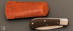 Couteau " double lames "  par Aleksandr Vetrov - Micarta / M390