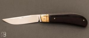 Couteau " slipjoint  " par Honoré Vilain - AISI 52100 et African blackwood 