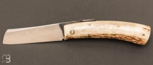 Couteau de poche Pimontais Bois de cerf de Richard Ciachera