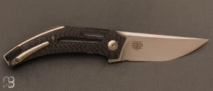  Couteau  "  Speedliner WE22045B-1 " WE KNIFE - Twill Carbon Fiber et CPM 20CV