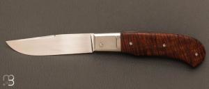  Couteau " custom " par Vincent Lafaye - Gidgee ondé et lame en 14C28N