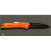Orange Kiana folding knife black blade