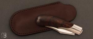   Couteau  " Trappeur trapu " custom de Jean Baptiste Leveque - Ironwood et RWL-34