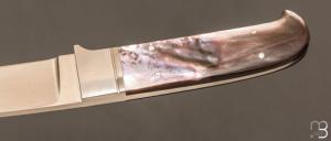    Couteau  "  Drop point intégral " par Dietmar F. Kressler - Black Lip Pearl