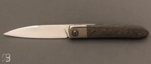 Couteau  "  Liner-Lock custom " par Grégory Picard - Fibre de carbone et lame en S45VN