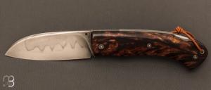   Couteau " Morphale  " custom lock-back par Raphaël Durand - Marronnier des Indes