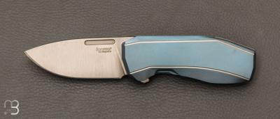    Couteau de poche N.ONE TITANIUM BLEU par Lionsteel - N1.BL