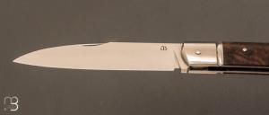  Couteau  "  Le Têtu " custom de Jérôme Bellon - Noyer et lame en RWL34