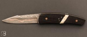  Couteau " custom  " par Alain & Joris Chomilier - Morta et damas San-Ma Carbone Cuivre