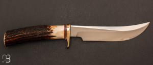 Couteau droit Randall N°4 - 6" "Big Game and Skinner" - Cerf Sambar