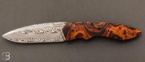  Couteau " Duc9  " custom par Nicolas Kowal - Bois de fer et lame Damasteel® "Thor"