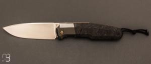   Couteau "  Fif23 by CKF " zirconium et fibre de carbone marble par CKF Knives et Philippe Jourget