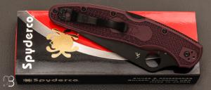   Couteau  " Police 4 Burgundy " SPRINT RUN 2024 par Spyderco - C07BGBKP4