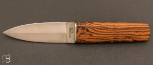 Couteau " Sgian Dubh "  par l'Atelier Perceval - Bocotte et lame double emouture14c28N