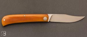    Couteau " Slipjoint" pliant fait main par Thierry Chevron - Micarta Westinhouse et RWL-34