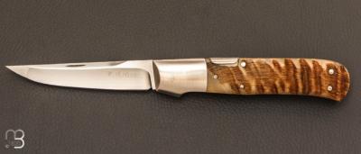  Couteau  "  side-lock  " custom par W.D. Pease - Corne de bélier