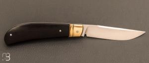 Couteau " slipjoint  " par Honoré Vilain - AISI 52100 et African blackwood 