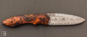    Couteau  "  Duc9  " custom par Nicolas Kowal - Bois de fer et lame Damasteel® "Thor"