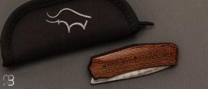   Couteau  "  custom " par Guy Poggetti - Micarta et lame en acier C130