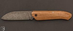 Couteau " Phriction  " de Stphane Bourrel - Micarta & 14c28N