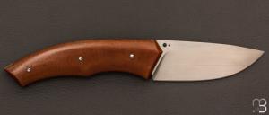  Couteau  "  Aurora " custom pliant par Mathis Poujol - Micarta Westinhouse et RWL-34