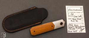    Couteau  "  Barlow " custom par Romain Lopez - Micarta Westinghouse et RWL34