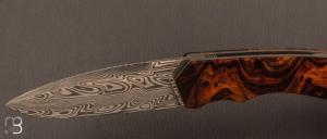    Couteau  "  Duc9  " custom par Nicolas Kowal - Bois de fer et lame Damasteel® "Thor"