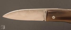 Couteau  de poche Piémontais 2 pièces de Richard Ciachera - Corne blonde 