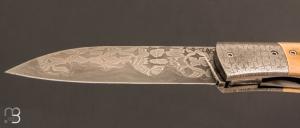   Couteau  "  Tétras  " custom par David Breniere - Damas et ivoire de mammouth