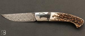 Couteau de poche 1515 dition limite ''Mac Nab Challenge'' lame Damas par Manu Laplace