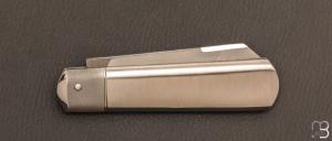   Couteau " Barlow " custom par Olivier Ouertal - Inox et lame en RWL-34