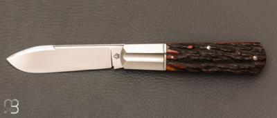 Couteau " Barlow " de Ken Steigerwalt - Amber Stag et RWL-34