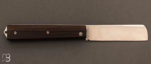  Couteau  "  Colonial  " cran forcé en ébène de Macassar de Richard Ciachera