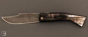 Couteau " Eustache " piémontais par Geoffroy Gautier - Corne noire