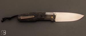   Couteau "  Fif23 by CKF " zirconium et fibre de carbone marble par CKF Knives et Philippe Jourget