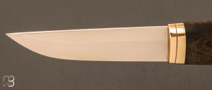 Couteau " Puukko " Custom Nordique de Pekka Tuominen - Micarta et lame en RWL34