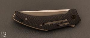  Couteau  "  Speedliner WE22045B-1 " WE KNIFE - Twill Carbon Fiber et CPM 20CV