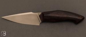 Fixed "custom" knife Berthelemy Gabriel - La Forge Agab - Ironwood and RWL-34 blade