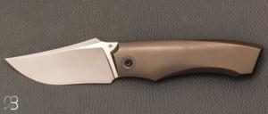 "Custom frame-lock" knife by Berthelemy Gabriel - La Forge Agab - Titanium and RWL34