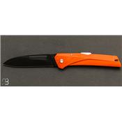 Orange Kiana folding knife black blade