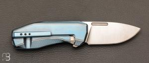    Couteau de poche N.ONE TITANIUM BLEU par Lionsteel - N1.BL