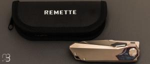    Couteau " Peregrine Falcon RTT1-G " par Remette RT - Titane et lame en M390