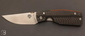 Couteau "  Sika  " custom par Torpen Knives - Jrme Hovaere - Fibre de carbone et N690